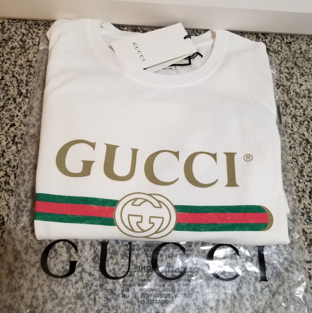 Gucci  Logo Long Sleave T-shirt top - Picture 8 of 12